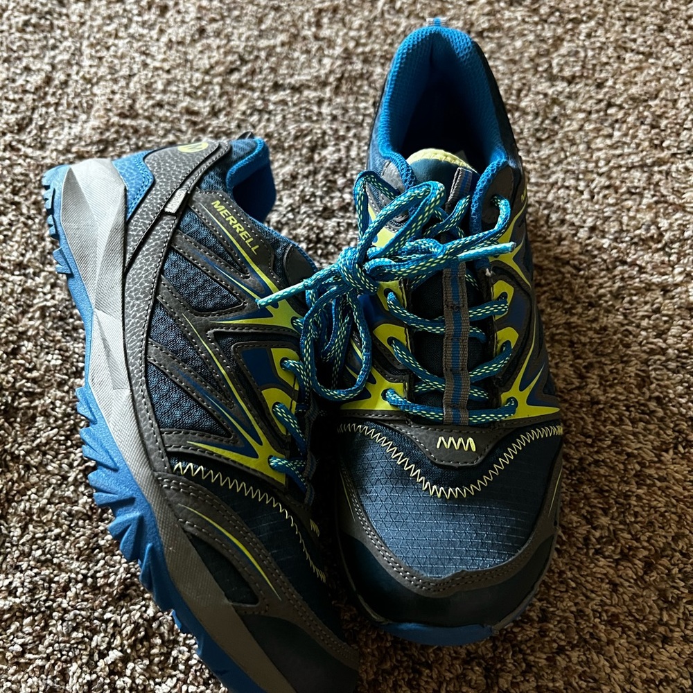 Merrell Capra Bolt Low Lace WP Hiking Shoes Select Dry Blue size 6